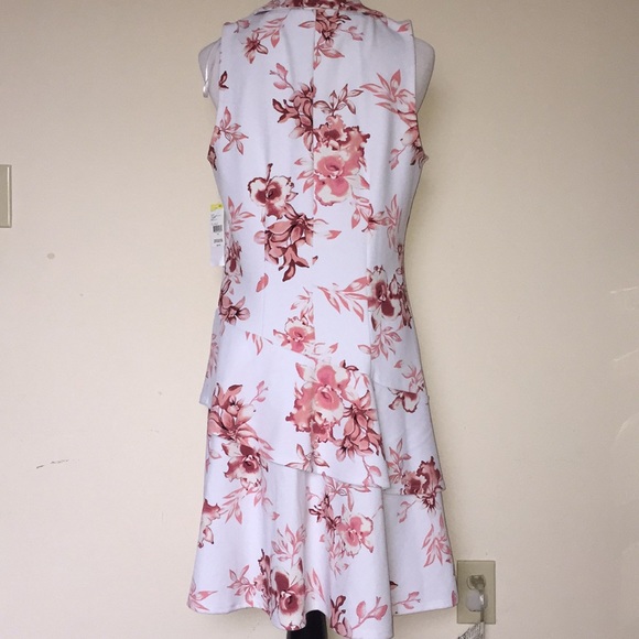 Missy Slvls Johnny Cir Firl Scuba Crepe White/Rose - Picture 2 of 5